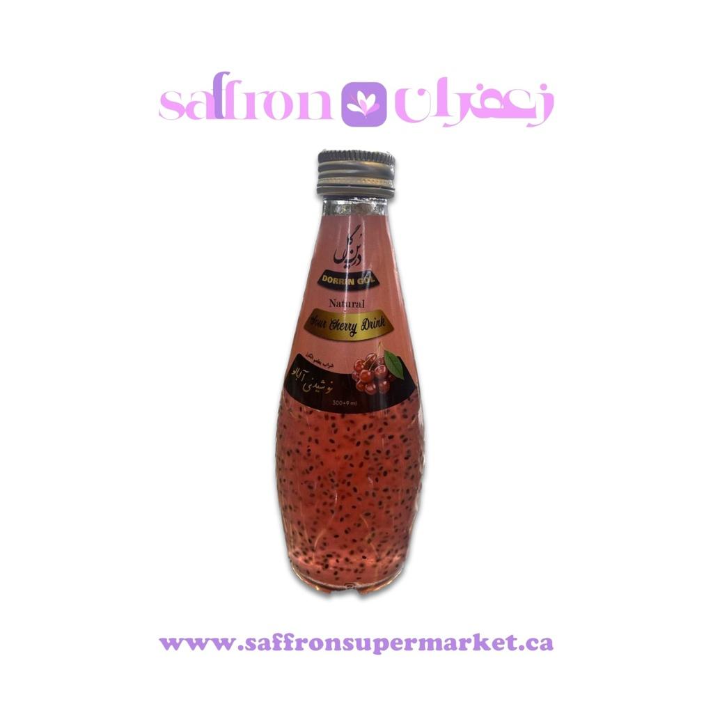 Dorrin Golab Sour Cherry Basil Seed Drink – 300ml