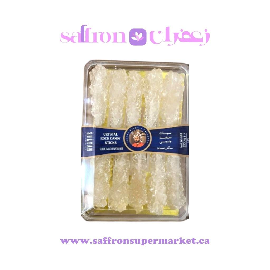 Sultan White Crystal Rock Candy Sticks (Nabat) – 200g