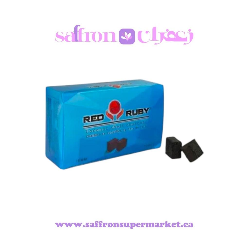 Red Ruby Quick Lighting Coconut Charcoal Cubes (15 mm) - 72 Pcs, 650g