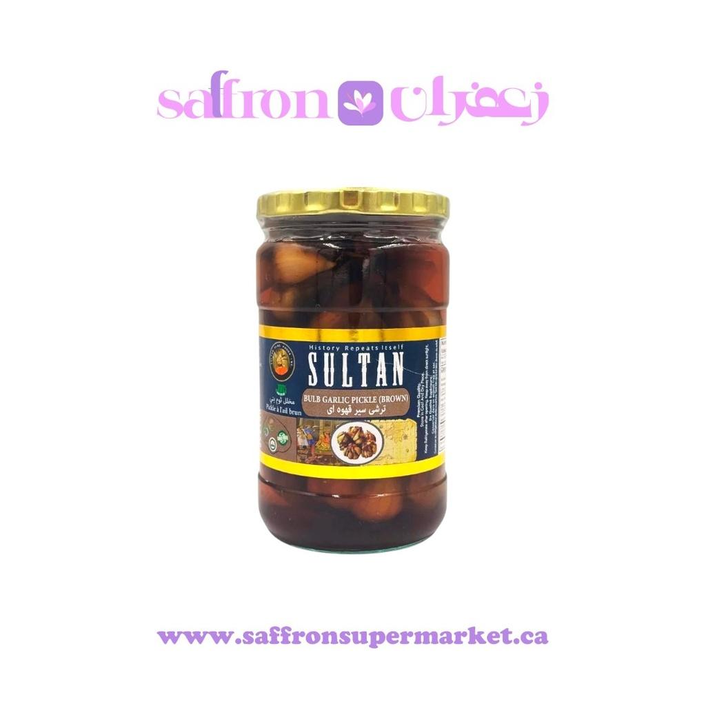 Sultan Brown Garlic Pickle (Sir Torshi) – 680g
