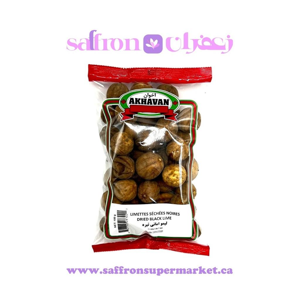 Akhavan Dried Dark Limes (Limoo Amani Meshki) – 150g
