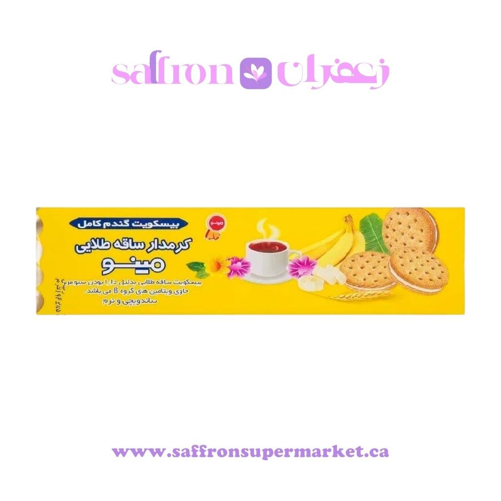 Minoo Saghe Talaie (Golden Stem) Biscuit with Banana Cream – 192g